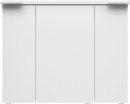 Weißer Waschbeckenunterschrank mit drei Türen