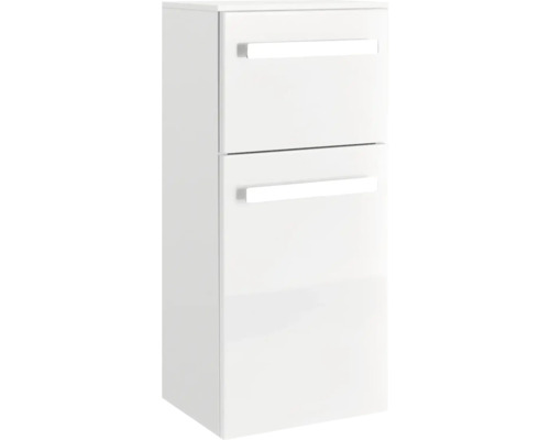 Weißer Badezimmer-Hängeschrank mit zwei Schubladen