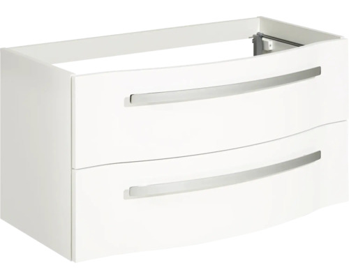 Waschtischunterschrank mit zwei Schubladen und Griffen