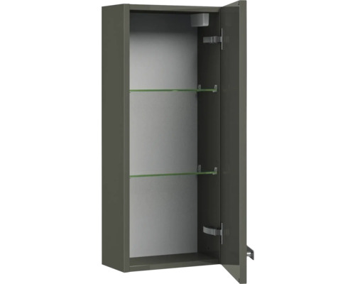 Offener Spiegelschrank mit Glasböden