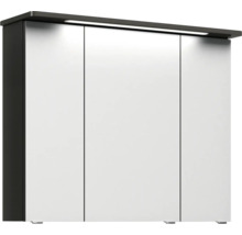Badmöbelset Pelipal xpressline 4005 BxHxT 152 x 200 x 49,1 cm Frontfarbe grau hochglanz mit Waschtisch Glas weiß 4005.0900112121