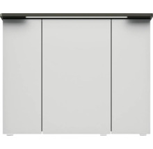 Badmöbelset Pelipal xpressline 4005 BxHxT 152 x 200 x 49,1 cm Frontfarbe grau hochglanz mit Waschtisch Glas weiß 4005.0900112121