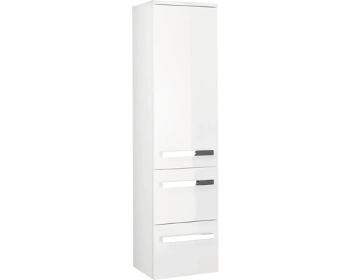 Weißer Badezimmerschrank mit Tür und Schubladen