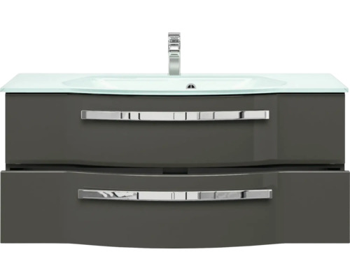 Waschtischunterschrank mit zwei Schubladen, Waschtisch und Armatur