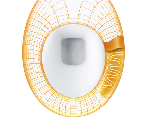 Illustration d''un siège de toilette avec fonction chauffante