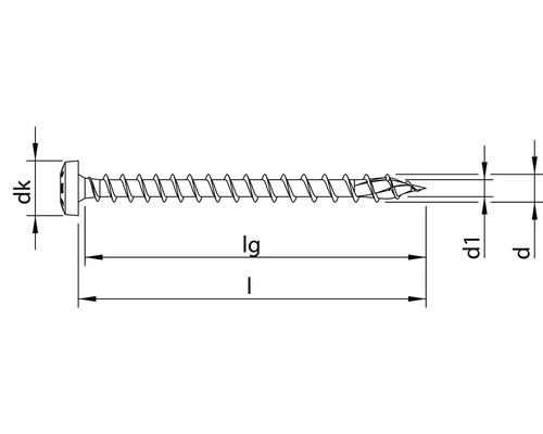 Dessin technique d''une vis avec indications de dimensions