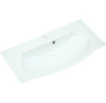 Badmöbelset 3-teilig Pelipal xpressline 4005 BxHxT 92 x 200 x 49,1 cm Frontfarbe grau hochglanz mit Waschtisch Glas weiß und Glaswaschtisch Waschtischunterschrank Spiegelschrank mit LED-Beleuchtung Griff chrom glanz 992.0900112 9920900112