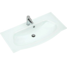Badmöbelset 3-teilig Pelipal xpressline 4005 BxHxT 92 x 200 x 49,1 cm Frontfarbe grau hochglanz mit Waschtisch Glas weiß und Glaswaschtisch Waschtischunterschrank Spiegelschrank mit LED-Beleuchtung Griff chrom glanz 992.0900112 9920900112
