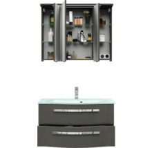 Badezimmer-Set mit Spiegelschrank und Waschtischunterschrank