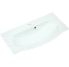 Badmöbelset 3-teilig Pelipal xpressline 4005 BxHxT 92 x 200 x 49,1 cm Frontfarbe grau hochglanz mit Waschtisch Glas weiß und Glaswaschtisch Waschtischunterschrank Spiegelschrank mit LED-Beleuchtung Griff chrom glanz 992.0900212 9920900212