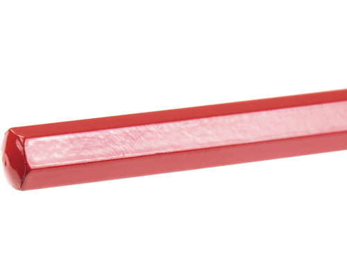 Gros plan d''un boulon en acier rouge