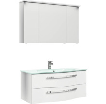 Badezimmerset mit Waschbeckenunterschrank, Waschtisch und Spiegelschrank