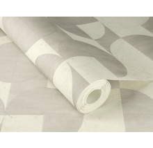 Papier peint intissé 521313 Concrete cercles beige