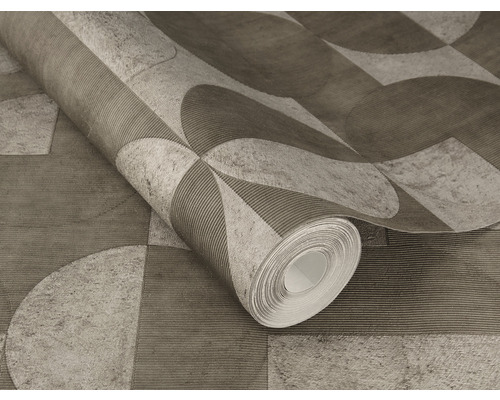 Rolle der Vliestapete mit geometrischem Muster