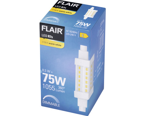 FLAIR LED R7s Leuchtmittel in Produktverpackung