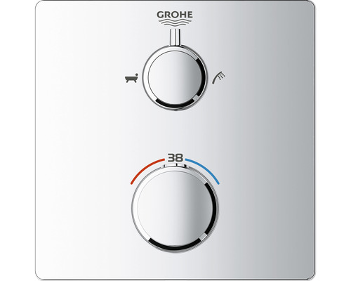 Grohe Armatur mit Temperaturregler und Badewannen- beziehungsweise Brausefunktion