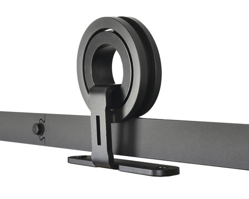 Schiebetürbeschlag mit Rollen und Führungsschiene