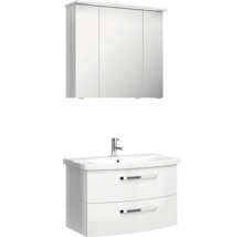 Badezimmermöbelset mit Waschbeckenunterschrank und Spiegelschrank