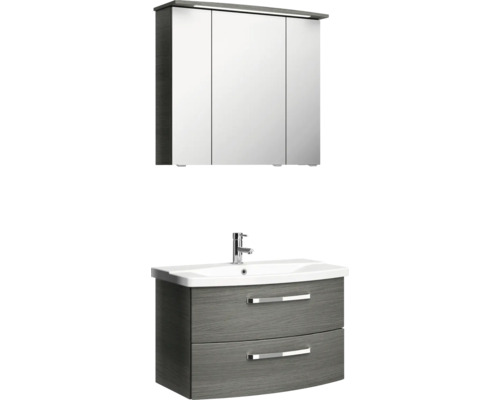 Waschtischunterschrank mit Waschbecken und Spiegelschrank für das Badezimmer