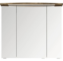 Spiegelschrank mit drei Türen und Holzdekor
