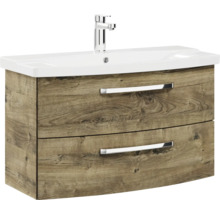 Waschtischunterschrank mit zwei Schubladen und Waschbecken