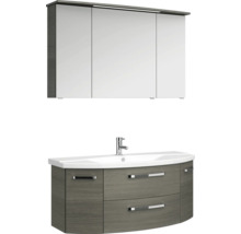 Badezimmerset mit Waschtischunterschrank, Waschbecken und Spiegelschrank