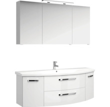 Badezimmermöbel-Set mit Waschbecken, Unterschrank und Spiegelschrank
