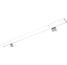 Badmöbelset 3-teilig Pelipal xpressline 4010 BxHxT 144 x 200 x 49,5 cm Frontfarbe graphit struktur quer mit Waschtisch Keramik weiß und Keramik-Waschtisch Waschtischunterschrank Spiegelschrank mit LED-Beleuchtung Griff chrom glanz 4010.1400119 40101400119