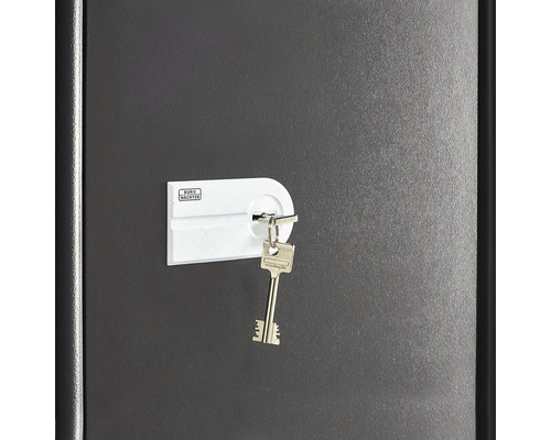 Burg Wächter Logo mit Schlüssel im Schloss einer Tür