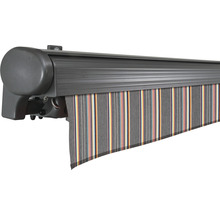 Store banne avec tissu rayé