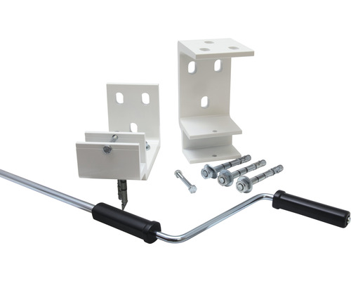 Markisen-Montageset mit Winkel, Schrauben und Kurbel
