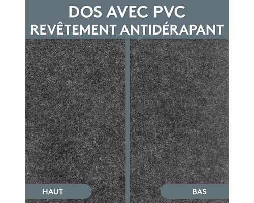 Dos avec PVC et revêtement antidérapant