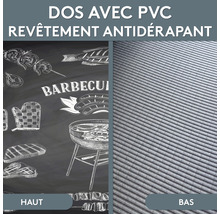 Dos avec PVC et revêtement antidérapant