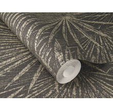 Papier peint intissé 555745 Lirico feuilles gris