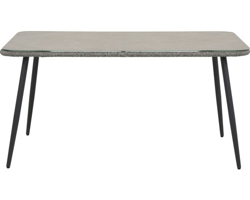 Rechteckiger Gartentisch mit Tischplatte und vier Tischbeinen