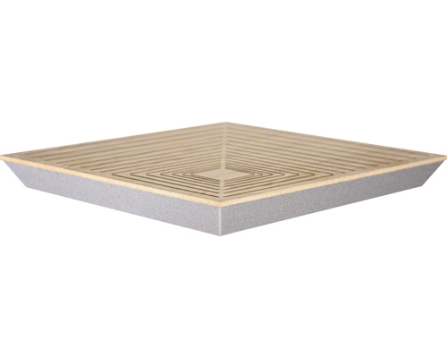 Quadratischer Duschrost aus Holz mit quadratischem Muster