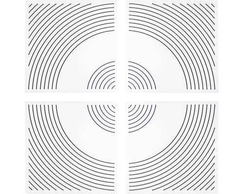Abstraktes Muster aus konzentrischen Viertelkreisen