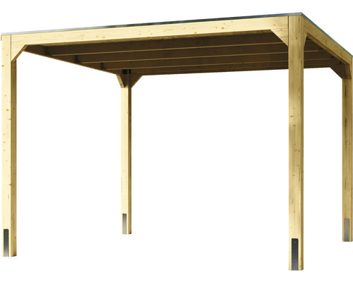 Holzcarport mit Flachdach