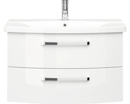 Meuble sous-lavabo avec deux tiroirs et robinetterie