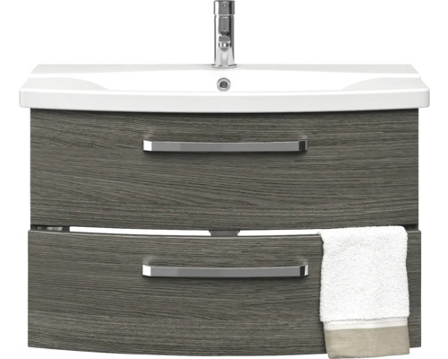 Waschtischunterschrank mit zwei Schubladen, Waschtisch und Armatur