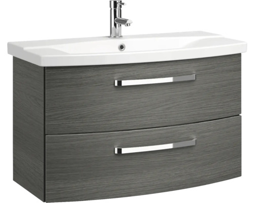 Waschtischunterschrank mit zwei Schubladen, Waschbecken und Armatur