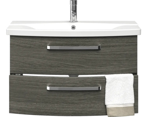 Waschtischunterschrank mit zwei Schubladen, Waschbecken und Armatur