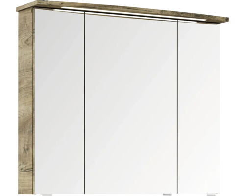 Spiegelschrank mit drei Türen und Beleuchtung