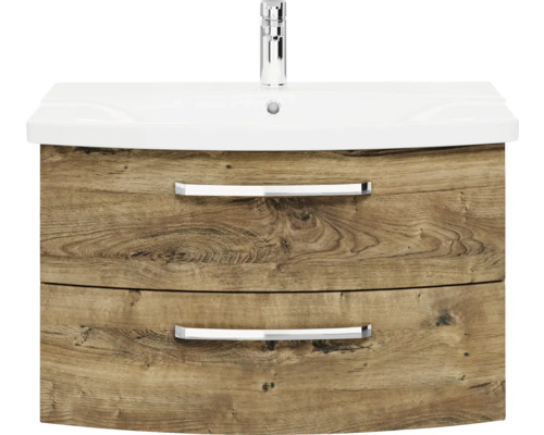 Waschtischunterschrank mit zwei Schubladen und Waschbecken