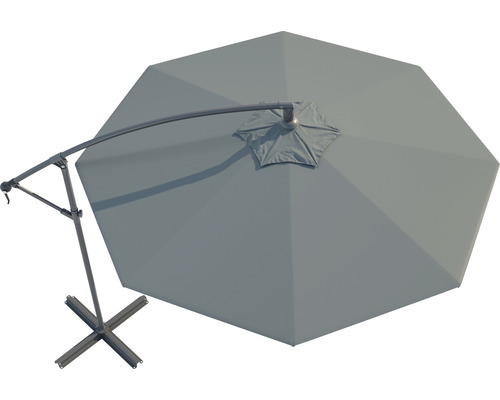 Parasol déporté avec pied en croix pour le jardin