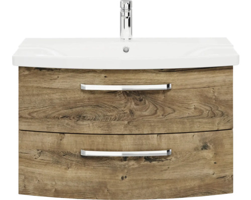 Waschtischunterschrank mit zwei Schubladen und Waschbecken