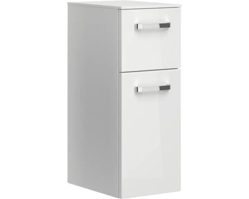 Meuble haut de salle de bains blanc avec deux tiroirs