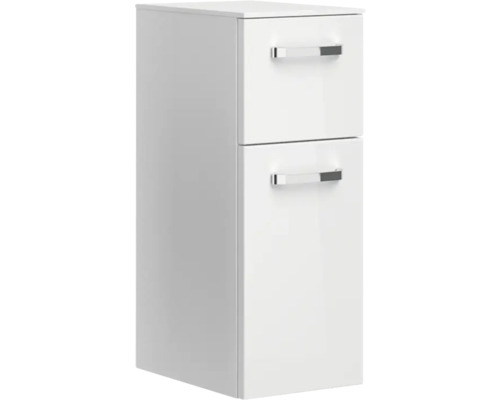 Weißer Badezimmer-Hochschrank mit zwei Schubladen