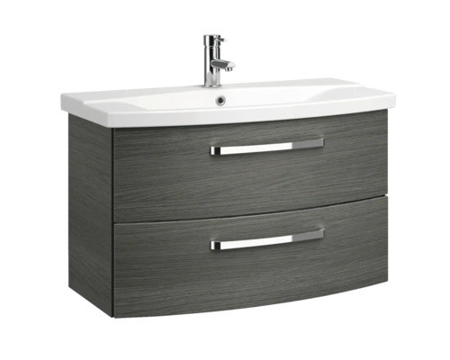 Waschtischunterschrank mit zwei Schubladen, Waschtisch und Armatur