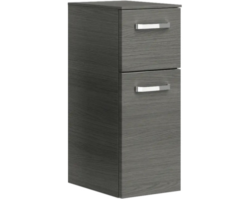 Hochschrank mit zwei Schubladen und Griffen
